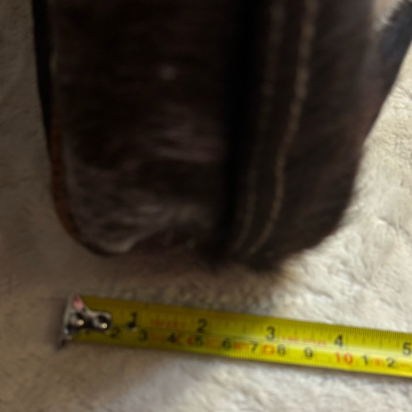 NEW Myra Bag Hyde Laptop Bag Hair-On Cowhide & Leather Brown White Tan Western - Picture 14 of 16